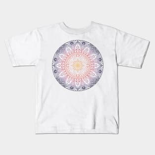 Sunset Gradient Mandala Kids T-Shirt